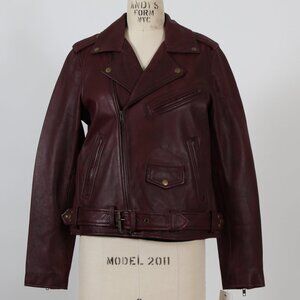 Whet Blue Rebel Ox Blood Leather Jacket